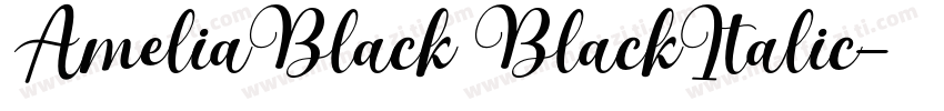 AmeliaBlack BlackItalic字体转换